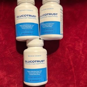 Maximum strength Glucotrust healthy blood sugar,support, formula 30 ct 3 bottles